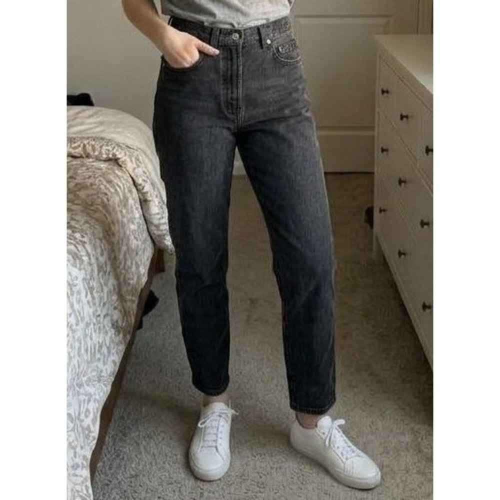 Vintage 90s Gap Classic Fit High Waisted Black Ankle Jeans Size 6 100% Cotton